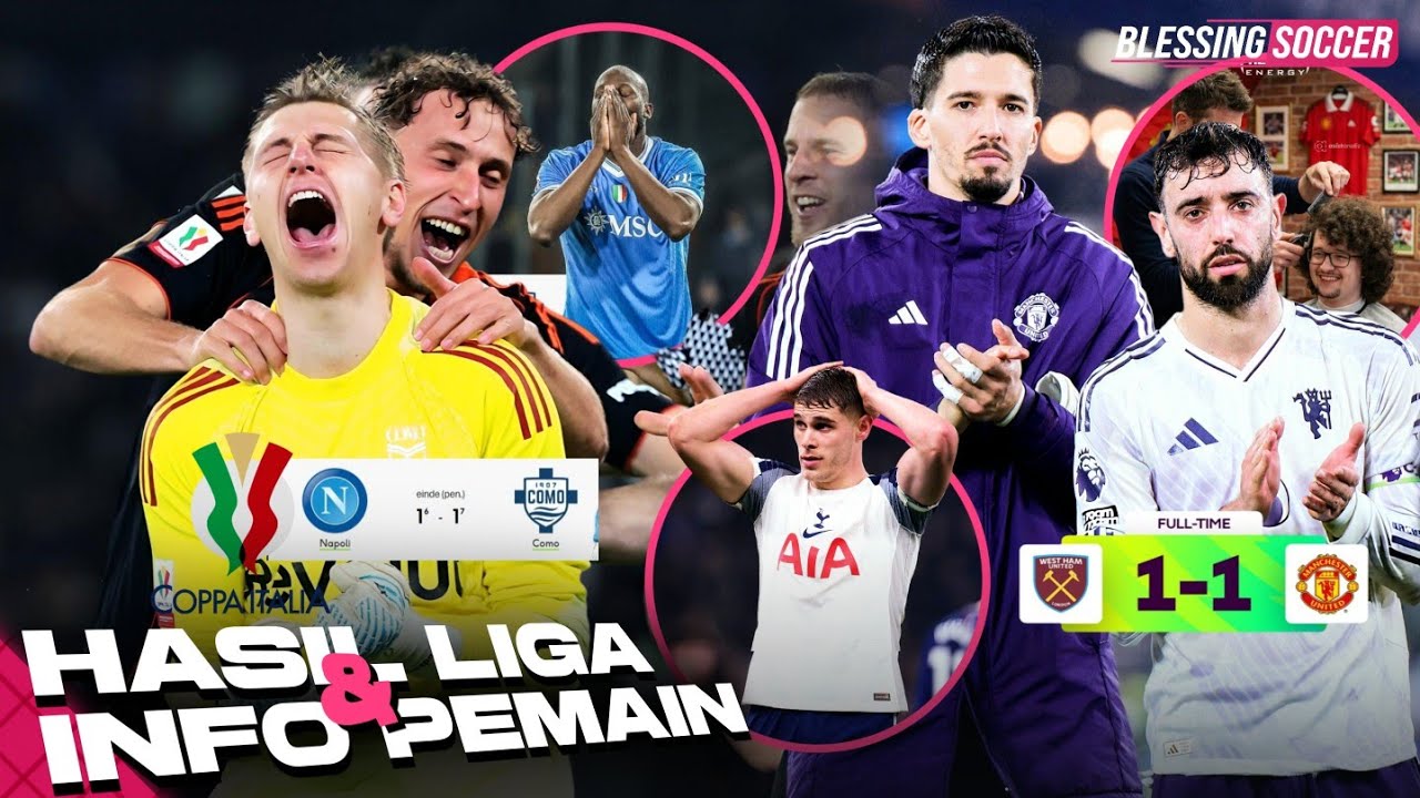 SEJARAH! Como ke SEMIFINAL Copa Italia 🏆 WinStreak KING MU Terhenti 😭 Tottenham TERJUN ke Pos-16