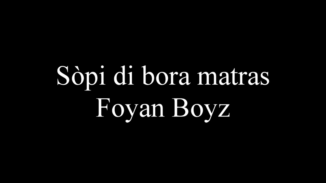 S&ograve;pi di bora matras - Foyan Boyz