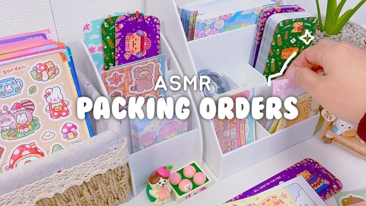 ₊˚ASMR ˚₊ 복잡한 생각 비우기🍀 포장 소리만 담은 힐링 문구 주문 포장