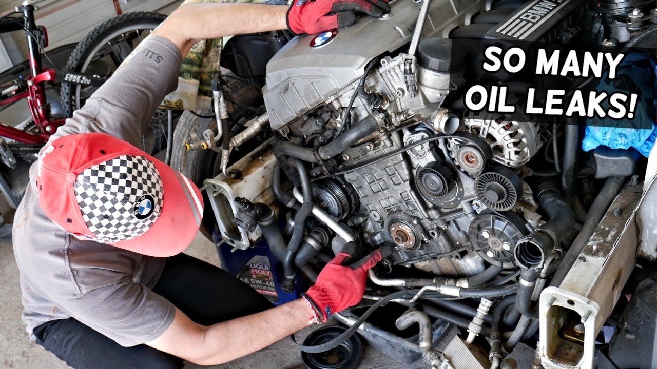 WHERE IS MY BMW LEAKING OIL FROM. OIL LEAK BMW E90 E91 E92 E93