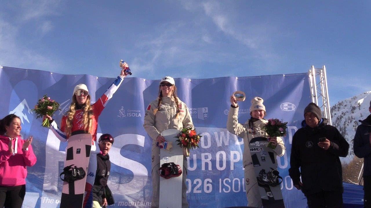 La coupe d'Europe de snowboardcross d'Isola 2000