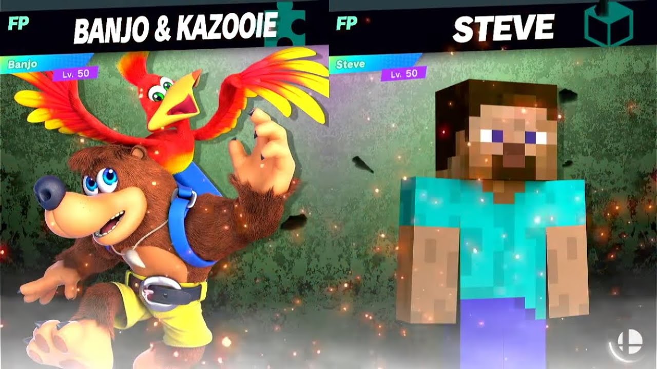 Super Smash Bros Ultimate Amiibo Fights Banjo vs the World #84 vs Steve