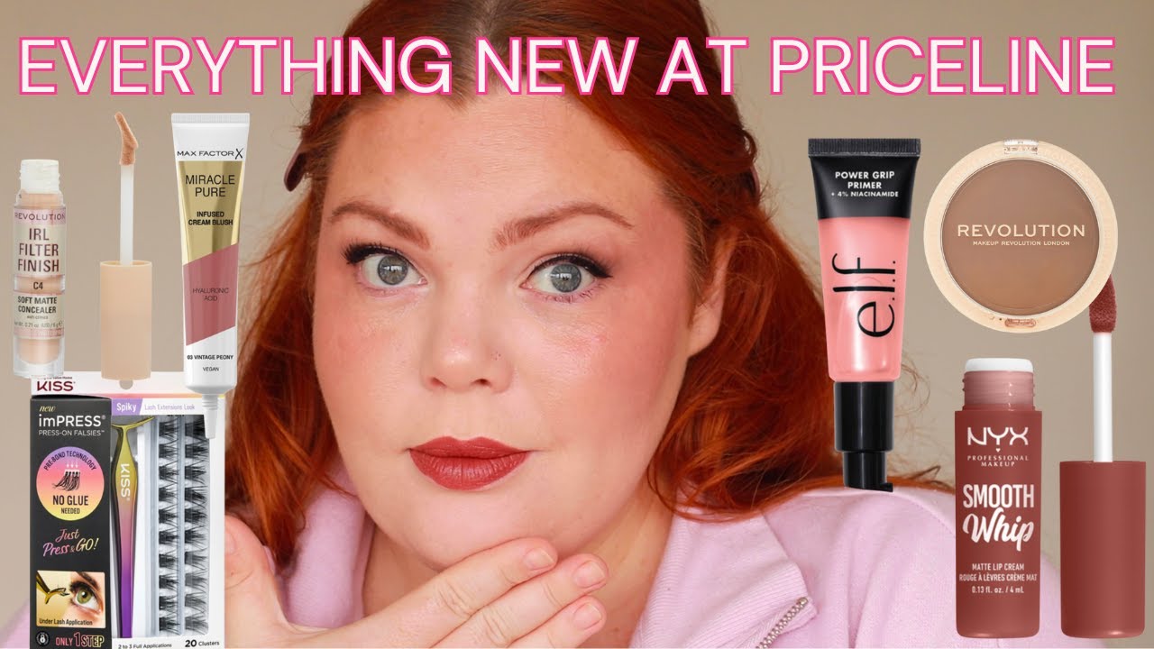 Full Face of New Priceline Makeup | Nyx Smooth Whip | Revolution IRL Range | Kiss IMpress Lashes