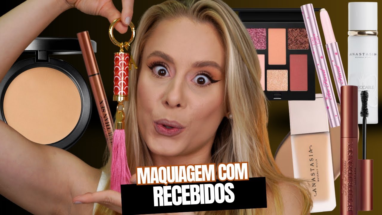 MAQUIAGEM COM RECEBIDOS IMPORTADOS: TOO FACED, MAC, ANASTASIA, CAROLINA HERRERA