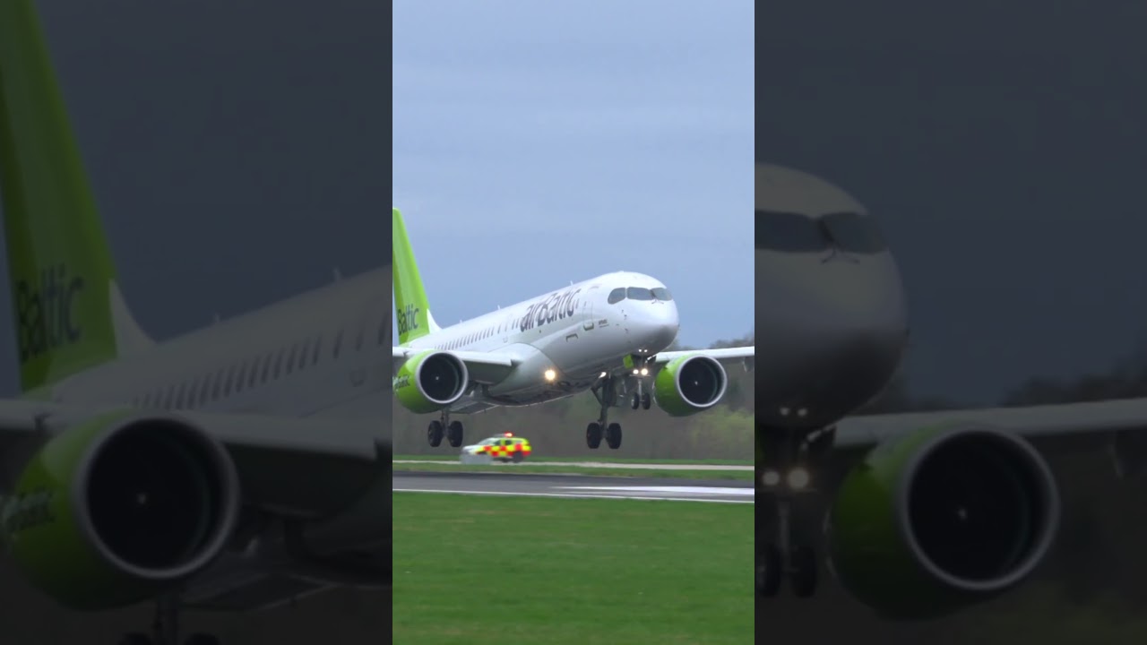 A220 Landing but wait for the noise!!!