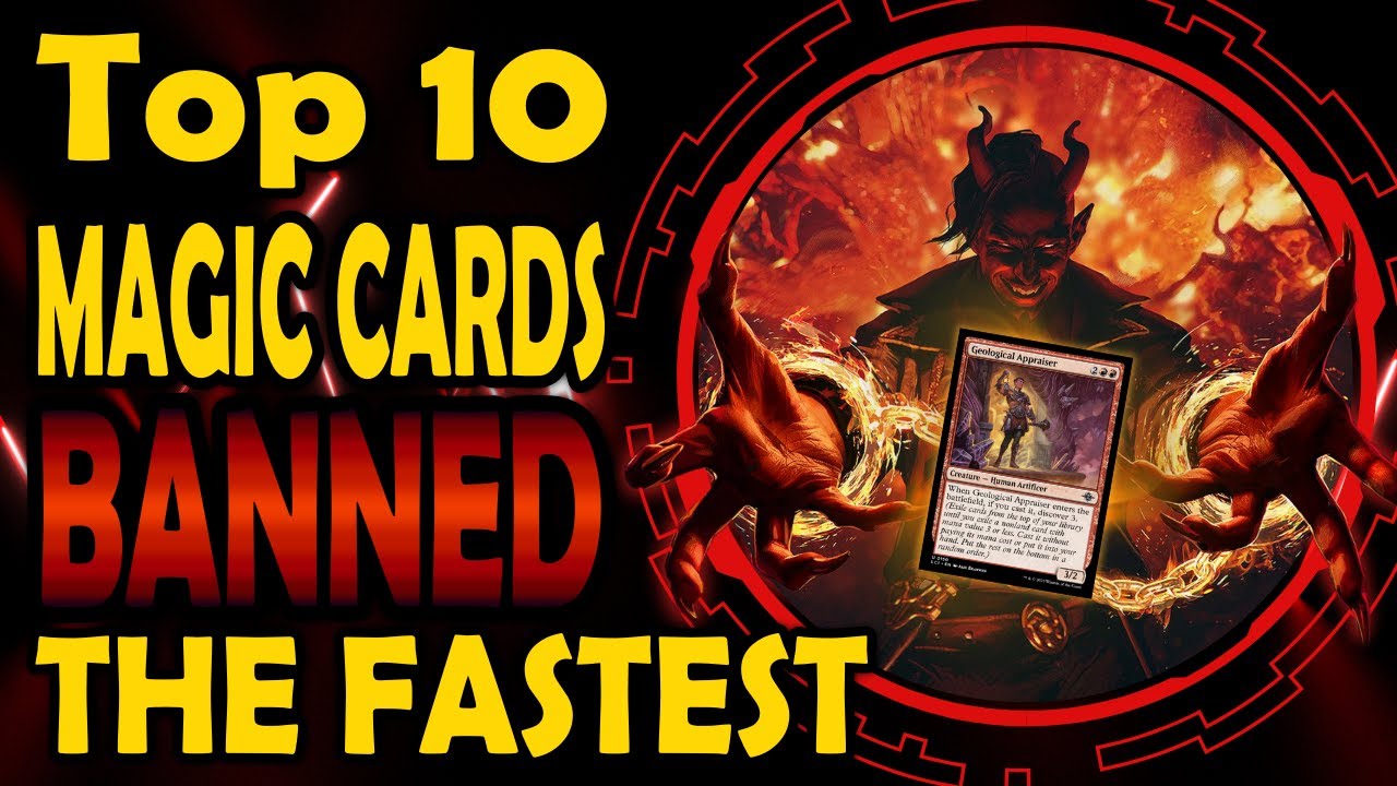 Top 10 Cards That got BANNED Fastest in Magic