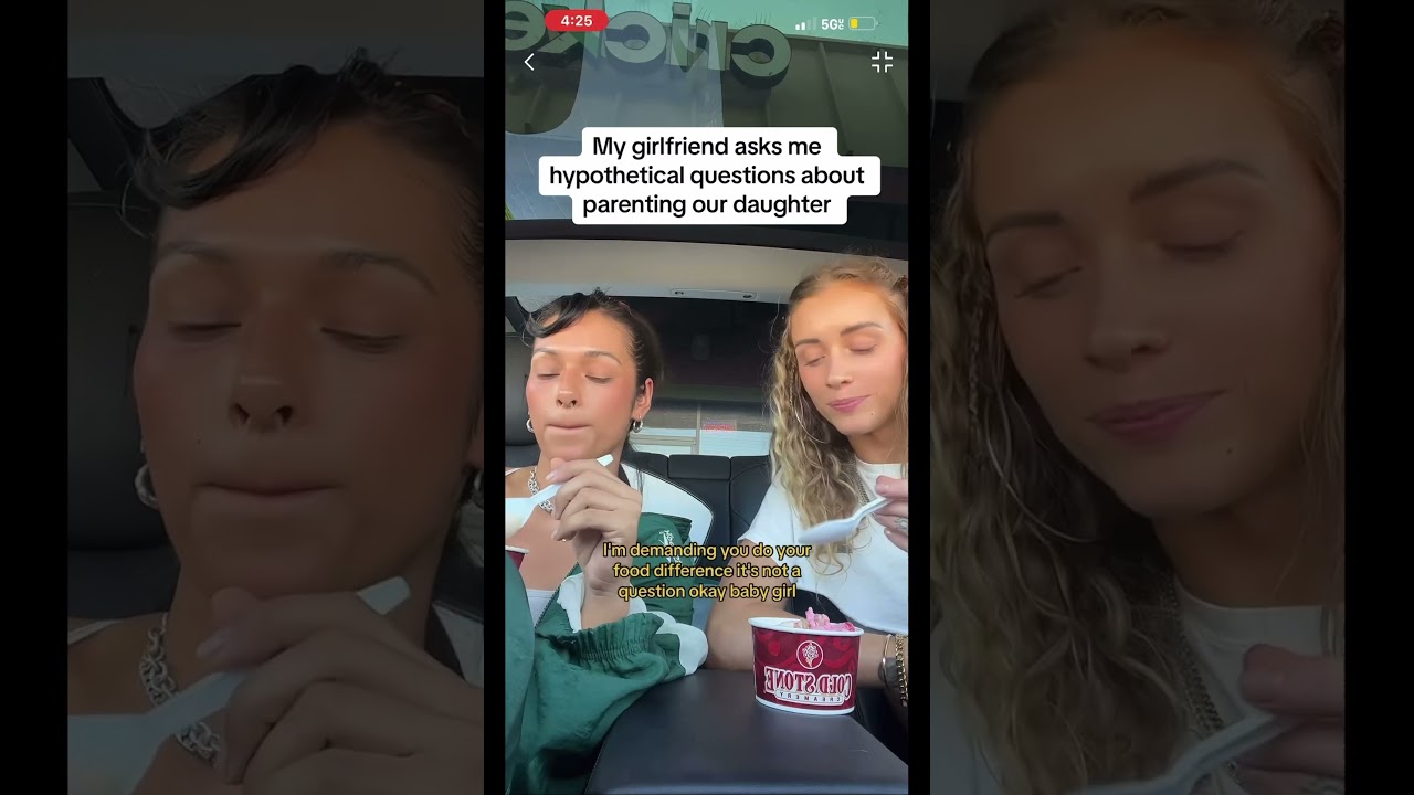Asking my gf parenting questions #wlw #wlwcouple #lesbiancouple #lesbian