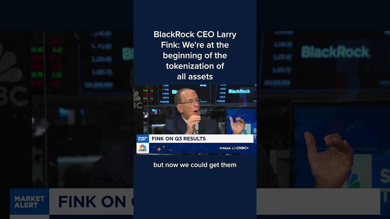 BlackRock CEO Larry Fink: We're at the beginning of the tokenization of all assets