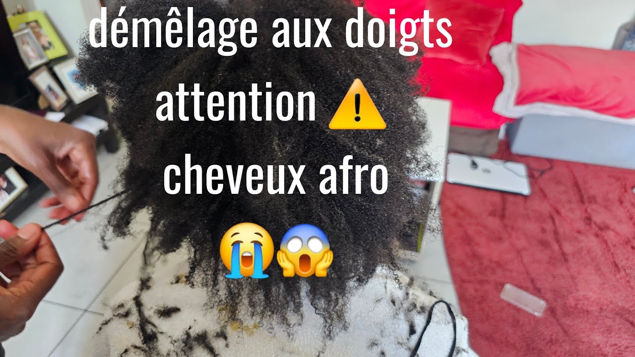 DEMELAGE AUX DOIGTS CHEVEUX AFRO 😱😭 ATTENTION ⚠️ : CASSE DE 10CM,les locks araignée,CARNAGE