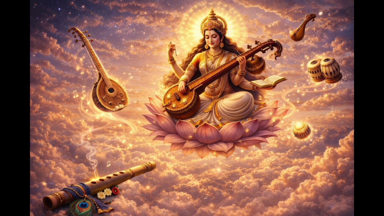 Saraswati Veena Dhara|Peaceful&calm melody|#indianclassicalmusic#bansuri#music#flute#classicalmusic 
