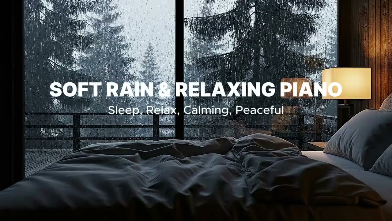 Rain Sounds for Sleep with Peaceful Piano – Calm Mind Music for Stress Relief and Better Rest
