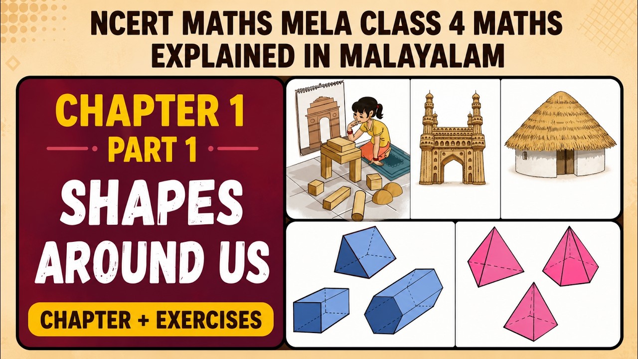 CHAPTER 1-SHAPES AROUND US - PART 1: MALAYALAM EXPLANATION CBSE/KV CLASS 4 MATHS (NCERT TEXTBOOK)