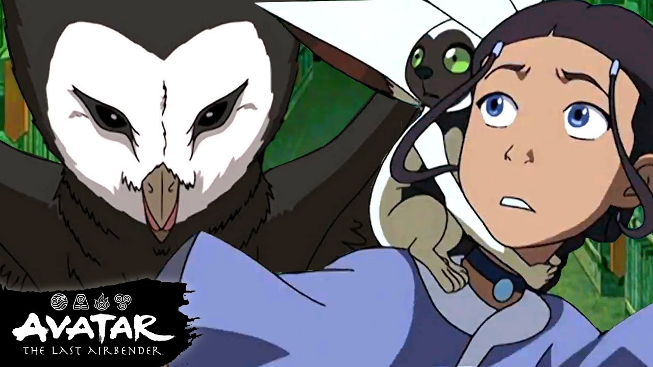 Aang & Team Avatar Escape Wan Shi Tong's Library 🦉 Full Scene | Avatar: The Last Airbender
