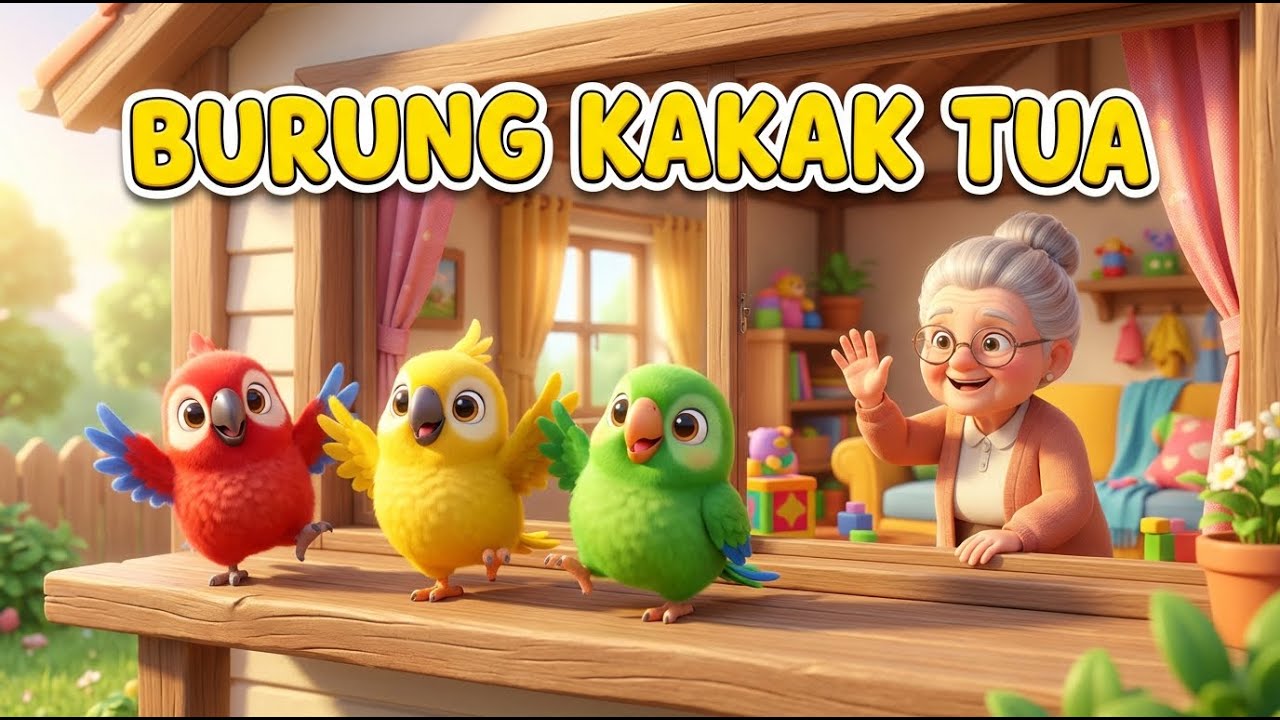 BURUNG KAKAK TUA 🦜 Lagu Anak Indonesia Populer | Animasi 3D Lucu #animasi #laguanak