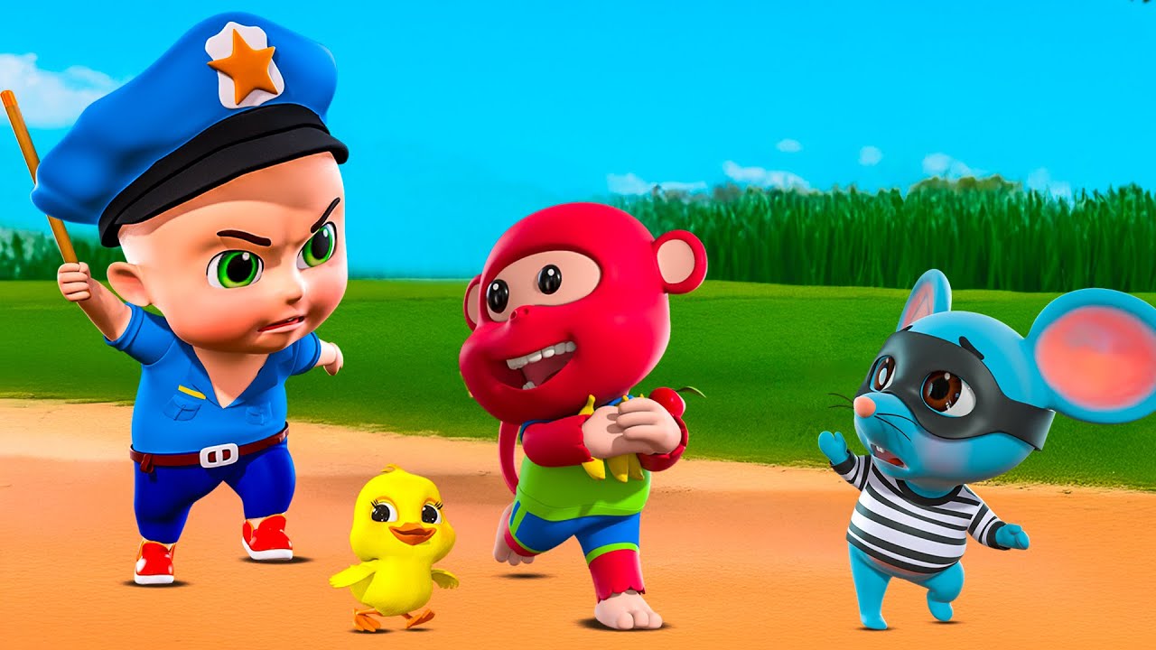 Police Officer And Animal Song - Old Macdonald | duck, rat | Nursery Rhymes And Kids Songs Toddler