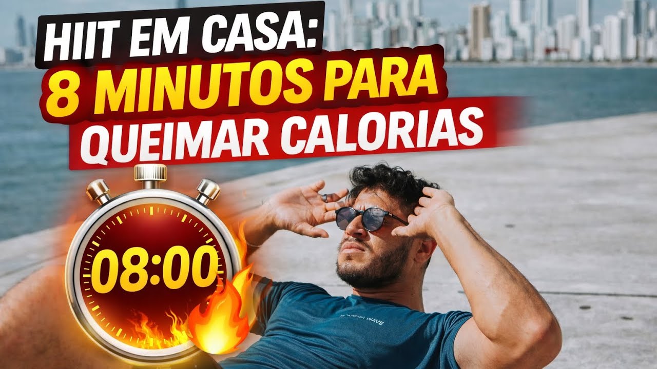 HIIT EM CASA | 8 MINUTOS PARA QUEIMAR CALORIAS 