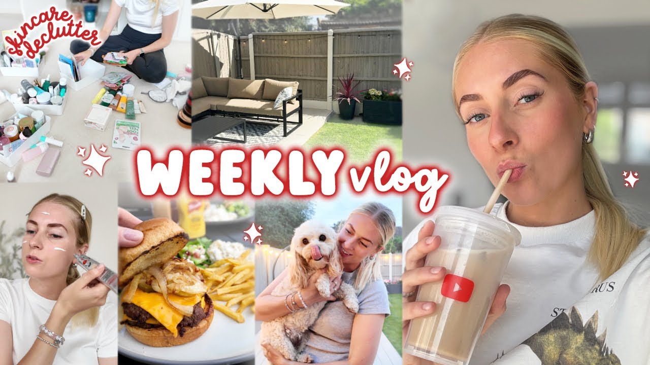 first food shop, HUGE skincare declutter & finished garden! 🌿
