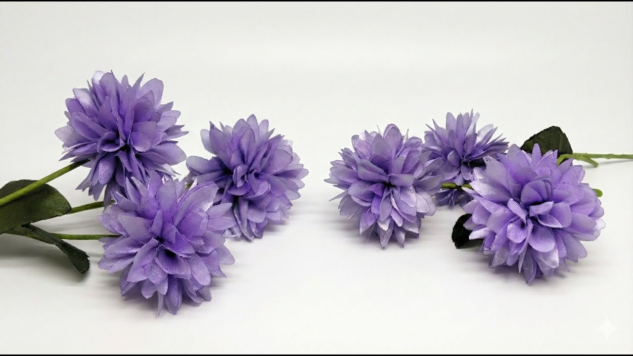 Pom pom with satin ribbon diy / diy satin ribbon | DIY