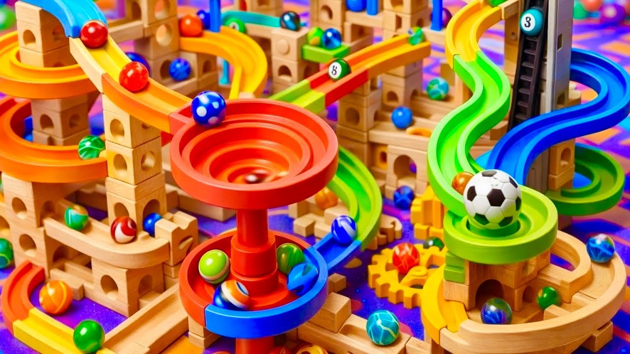 Marble Run ASMR – Soft Motion in a Peaceful Rhythm