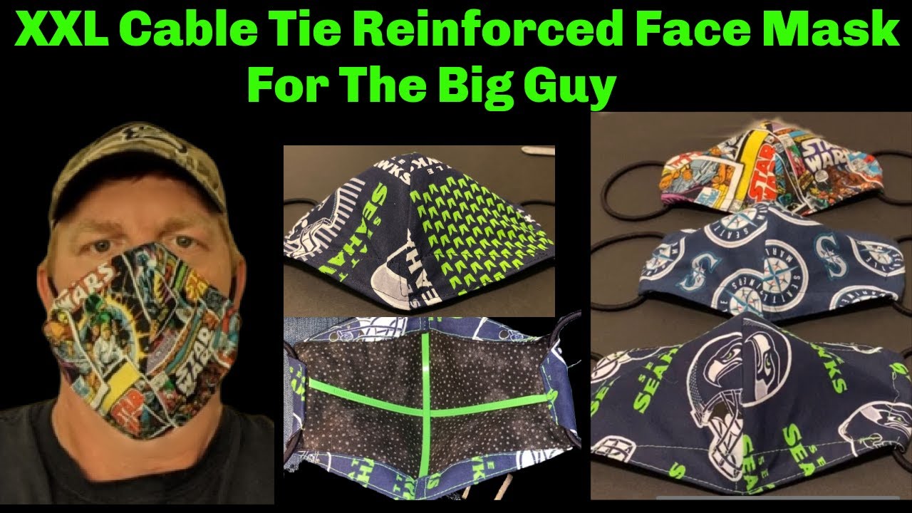 Cable Tie Reinforced Face Mask for The Big Guy Beard and All XXL