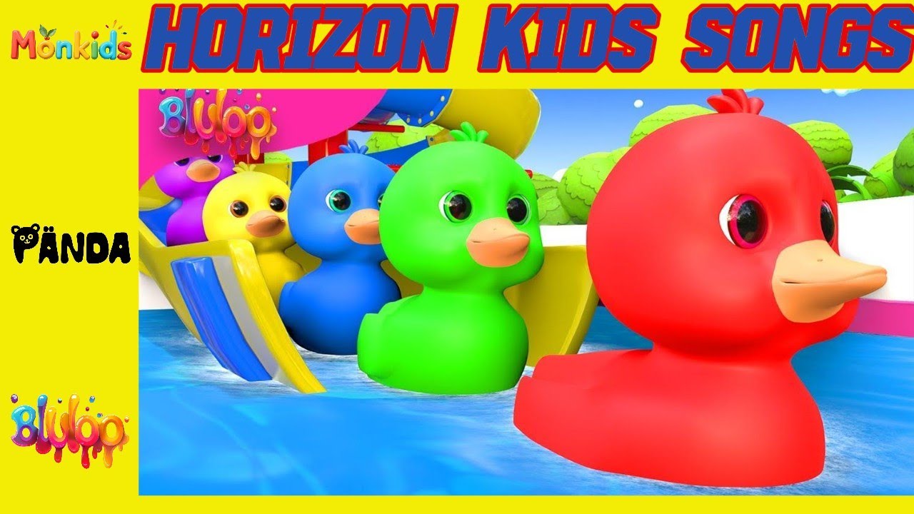 Five Little Ducks Song | Colorful Ducks | Nursery Rhymes & Kids Songs