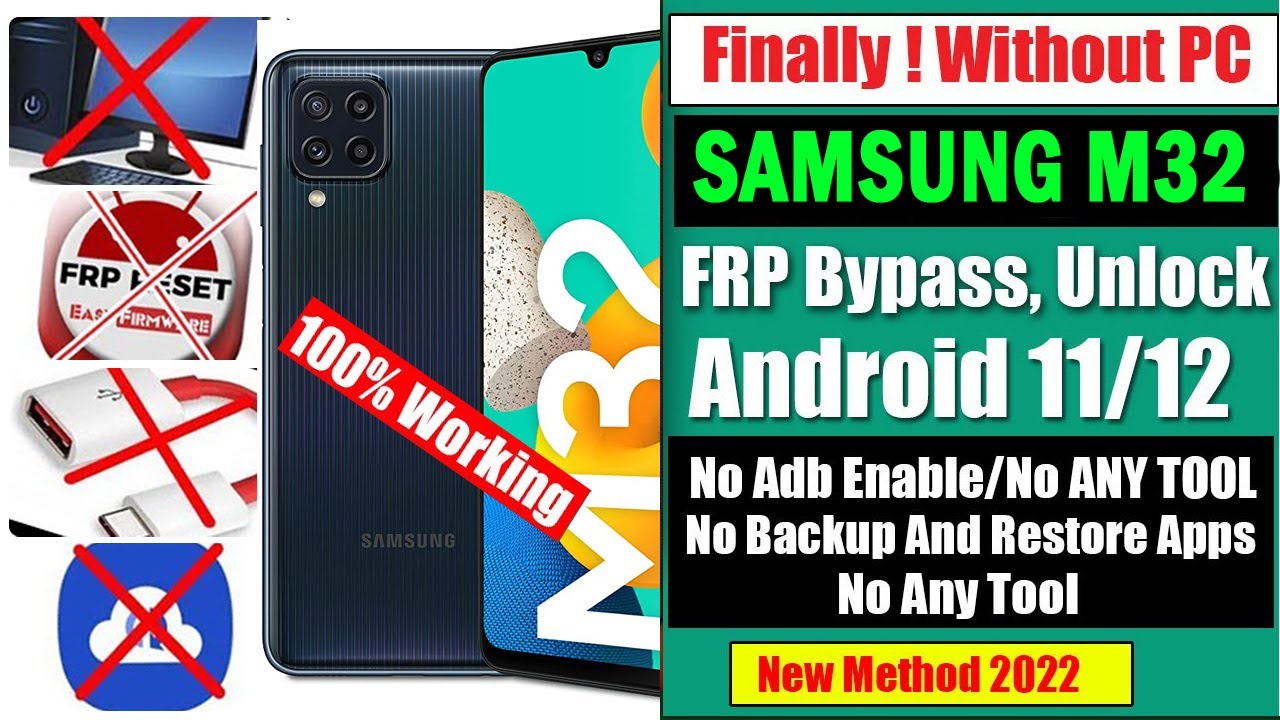 Samsung M32  FRP Bypass/ SM-M325F Google Account Bypass Android 11 | Without Pc