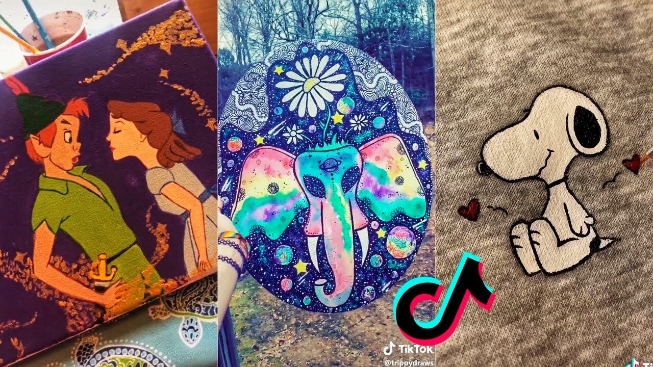 People Painting Things on TikTok for 7 Minutes Straight Part 17 | Tik Tok Art