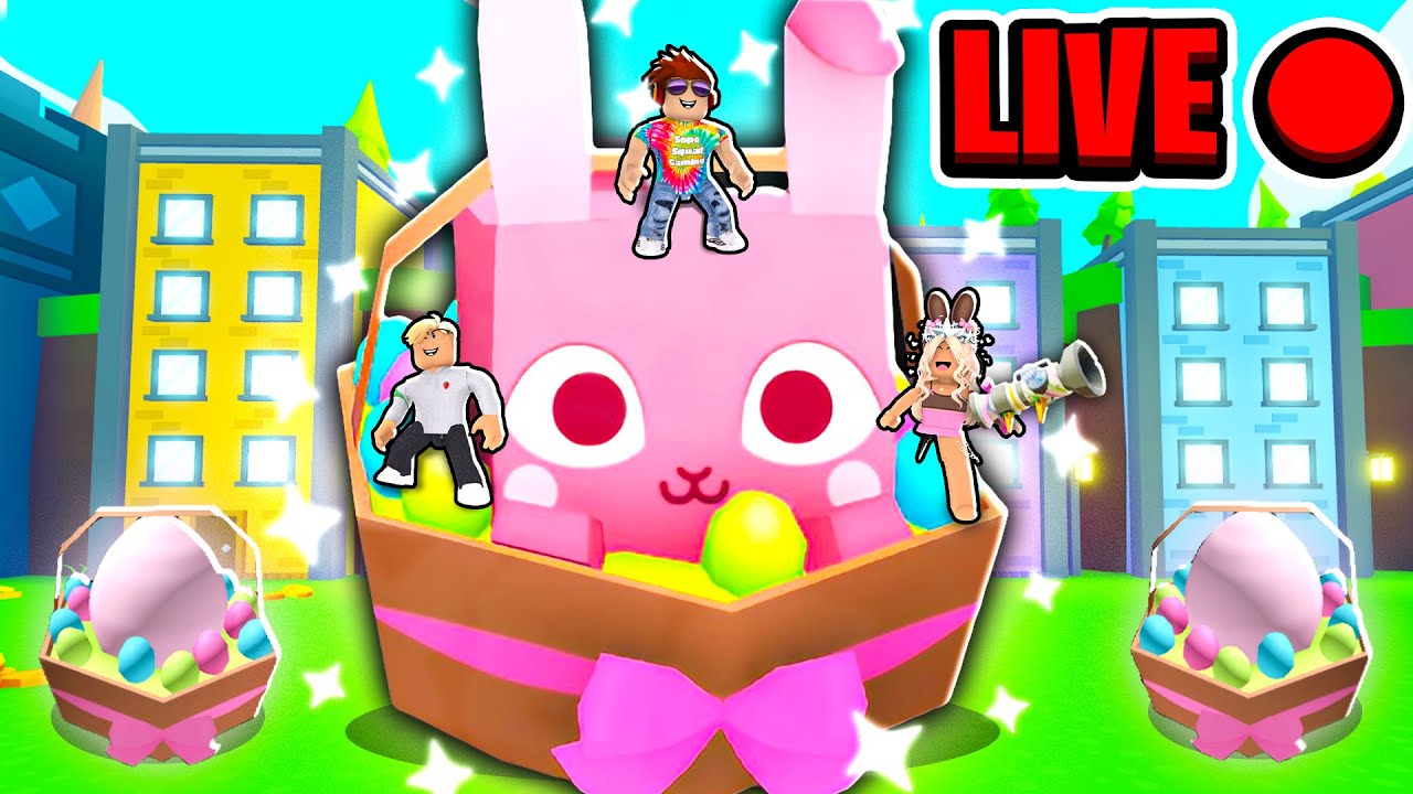 Pet Simulator X Easter Update LIVE! Giveaways and Huge Easter Dominus Hatching! Roblox!