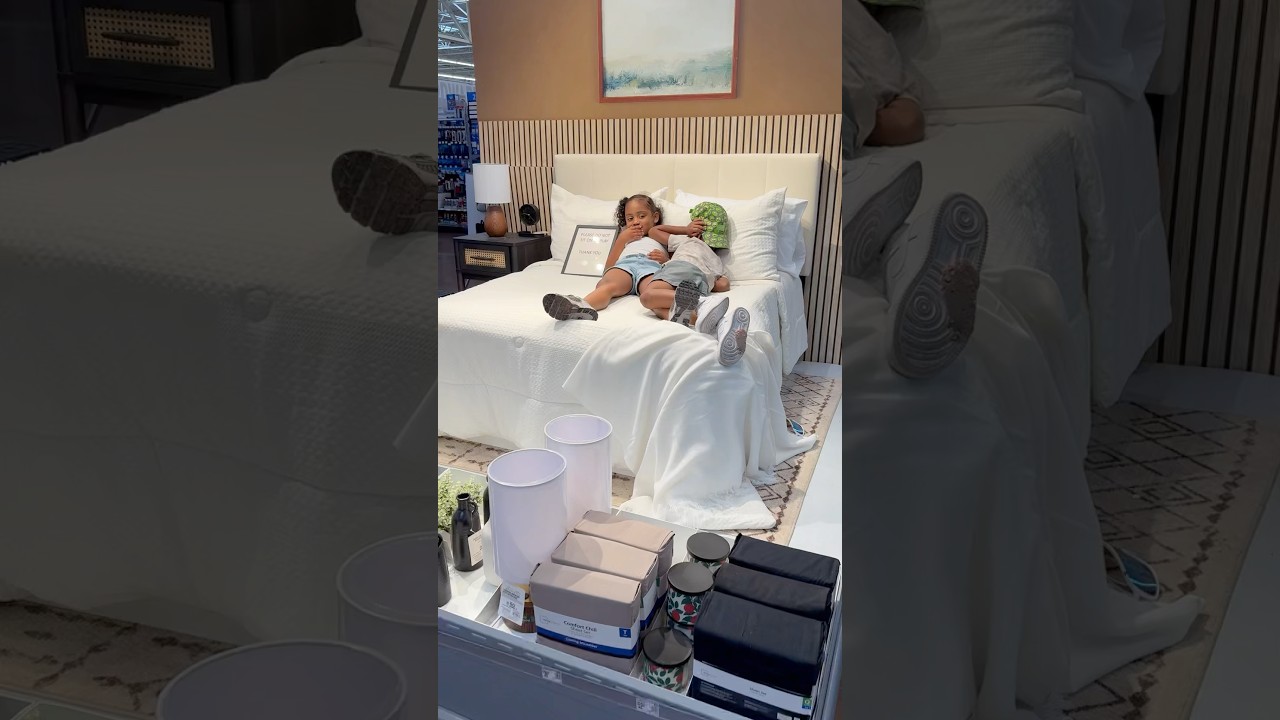 Dad gets mad after londyn and Mj goes to sleep in store #shorts