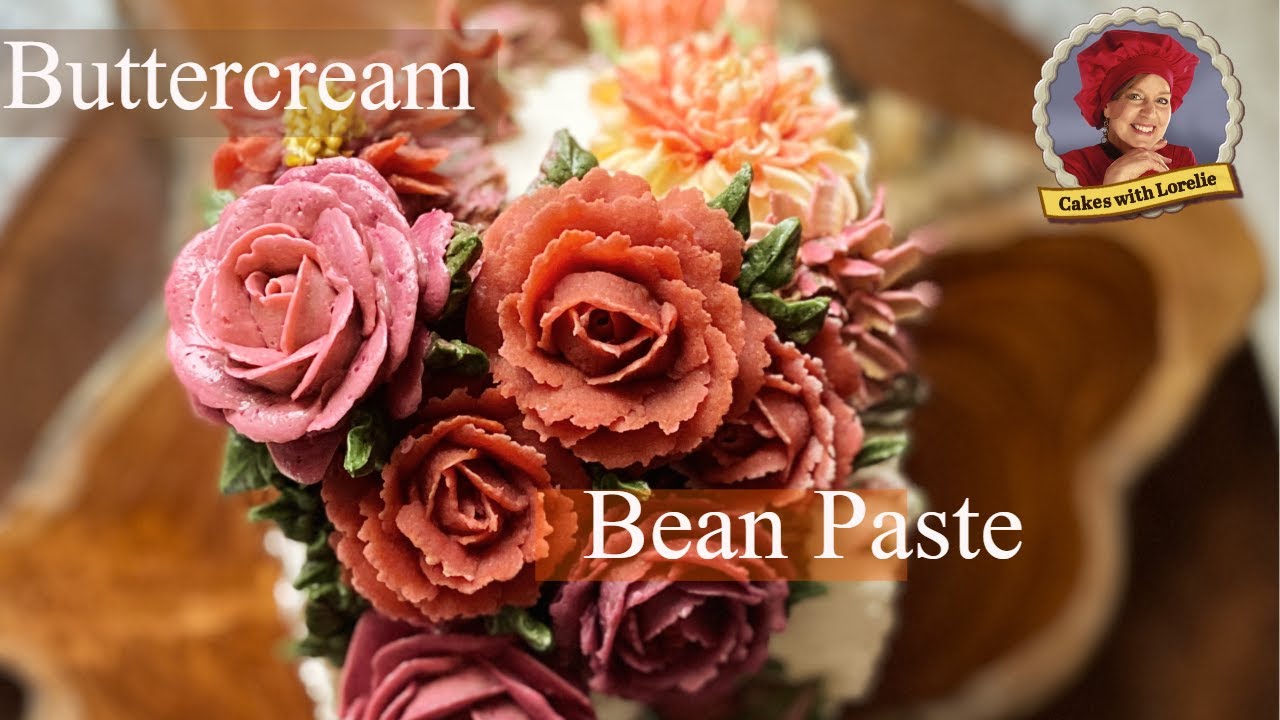 Bean Paste Flower VS Buttercream Frosting Flowers 🌹 Piping Roses 🌹 Cakes with Lorelie