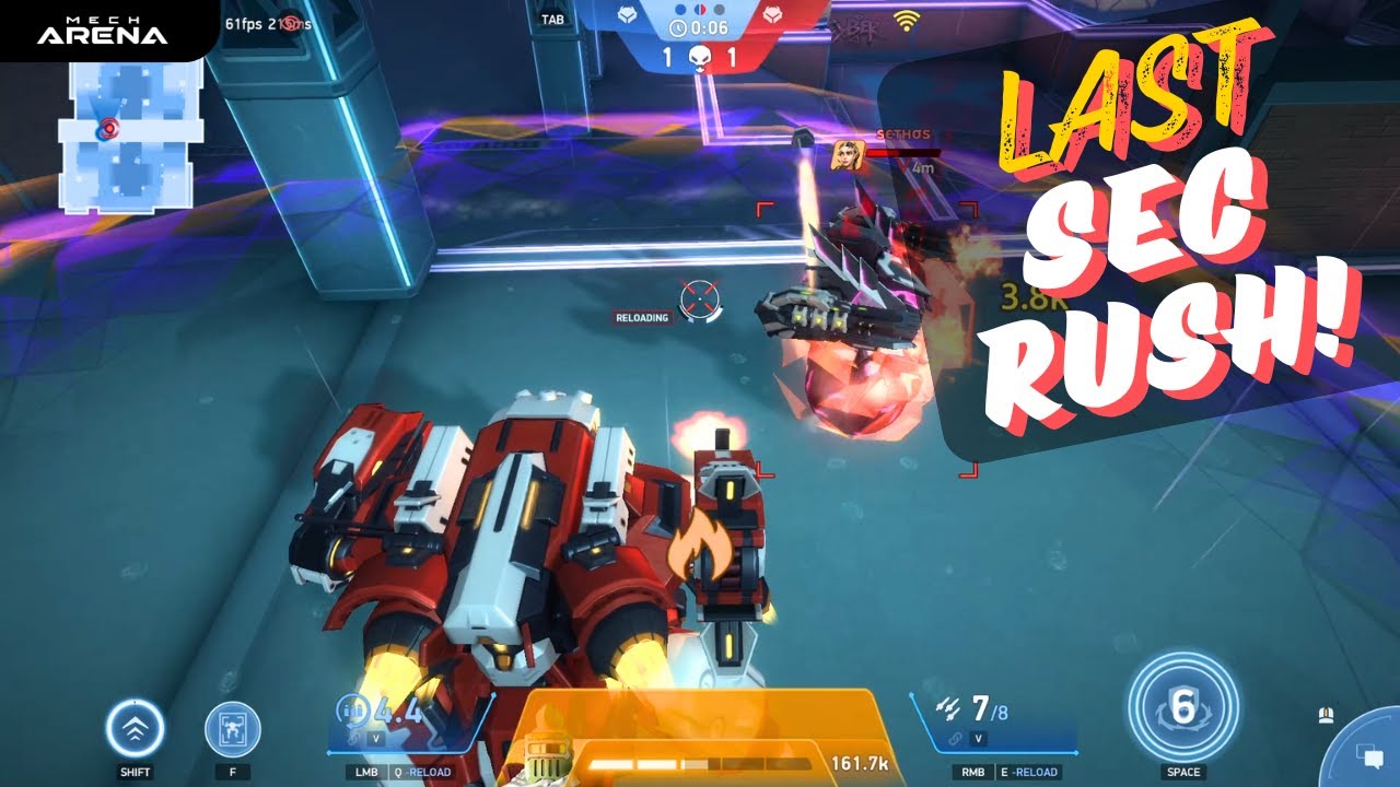 Last Second Rush Could have Gone Either Way | Mech Arena | 1v1 Custom
