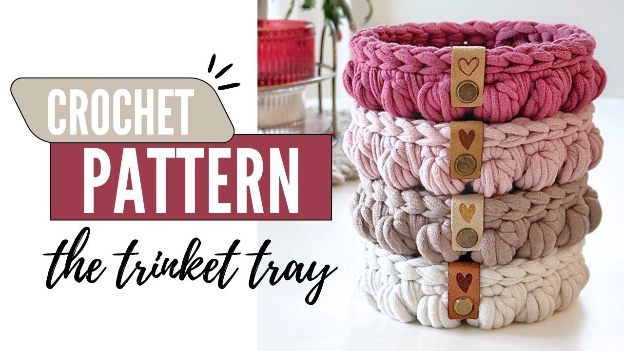 How To Make A Small Crochet Basket – Trinket Tray| Crochet Tutorial