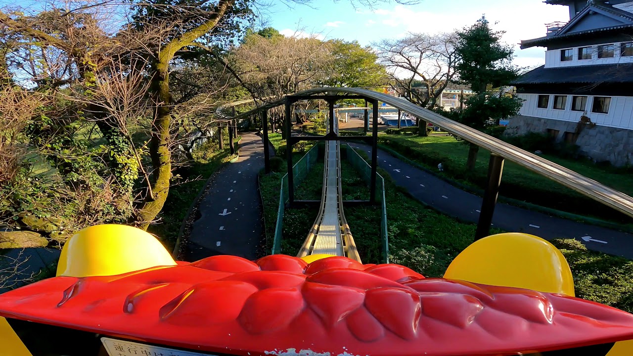 【4K 2160p・最前列＆最後列】ジェットコースター (宇都宮動物園、栃木県)