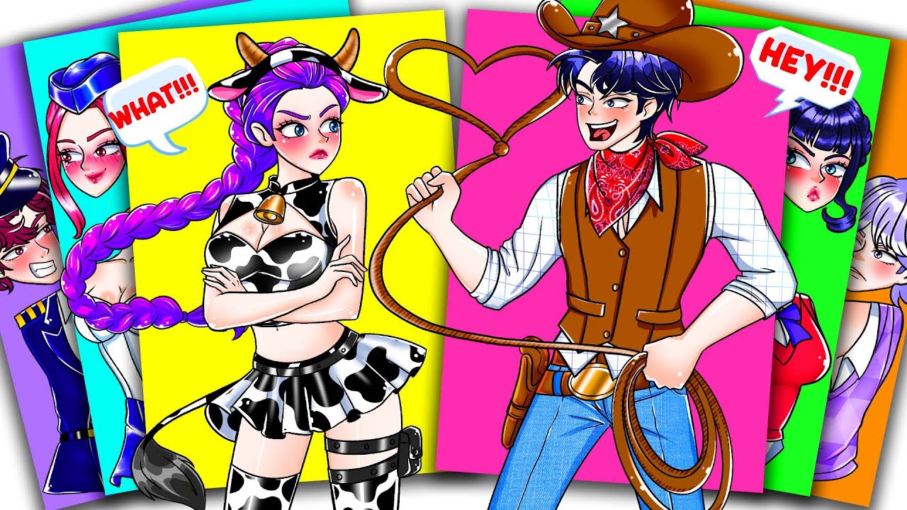 Moo! COWBOY JINU Loves Milk COW RUMI - HUNTRIX SAJA BOYS KPOP DEMON HUNTERS | Sticker Book DIY