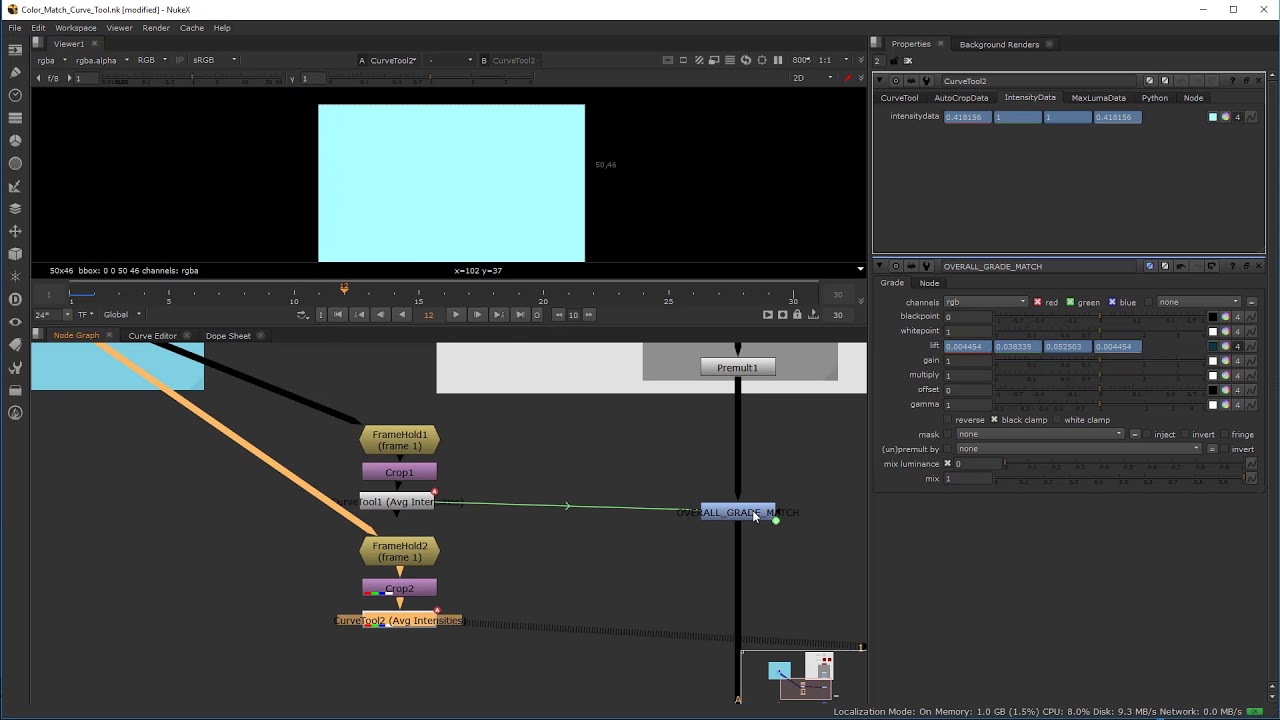 Nuke 104- Cleanup & Color in Nuke - Lesson 14: Curve Tool Propagation