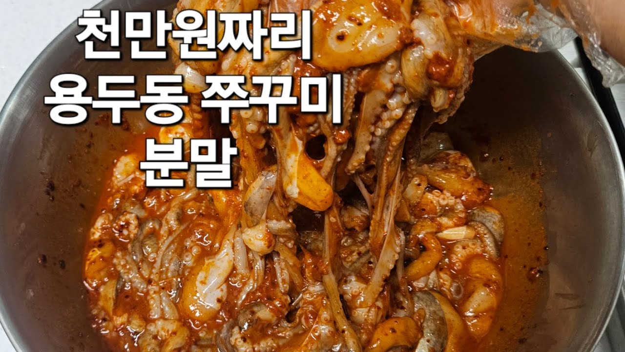 [ENG]천만원 값어치 용두동 국물  쭈꾸미 분말 ! 공개합니다.
