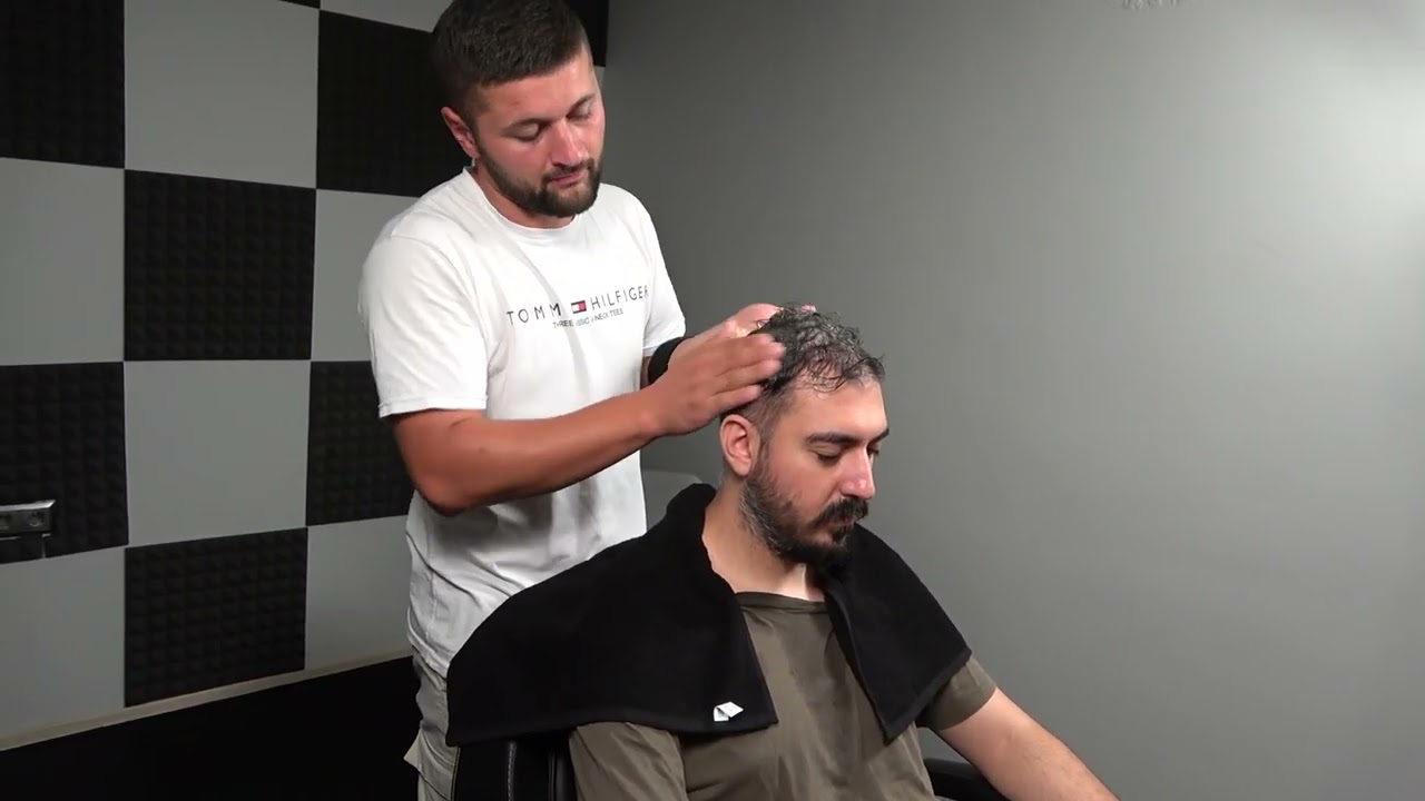 ASMR Turkish Barber Head Massage Face Massage Body and Back Massage