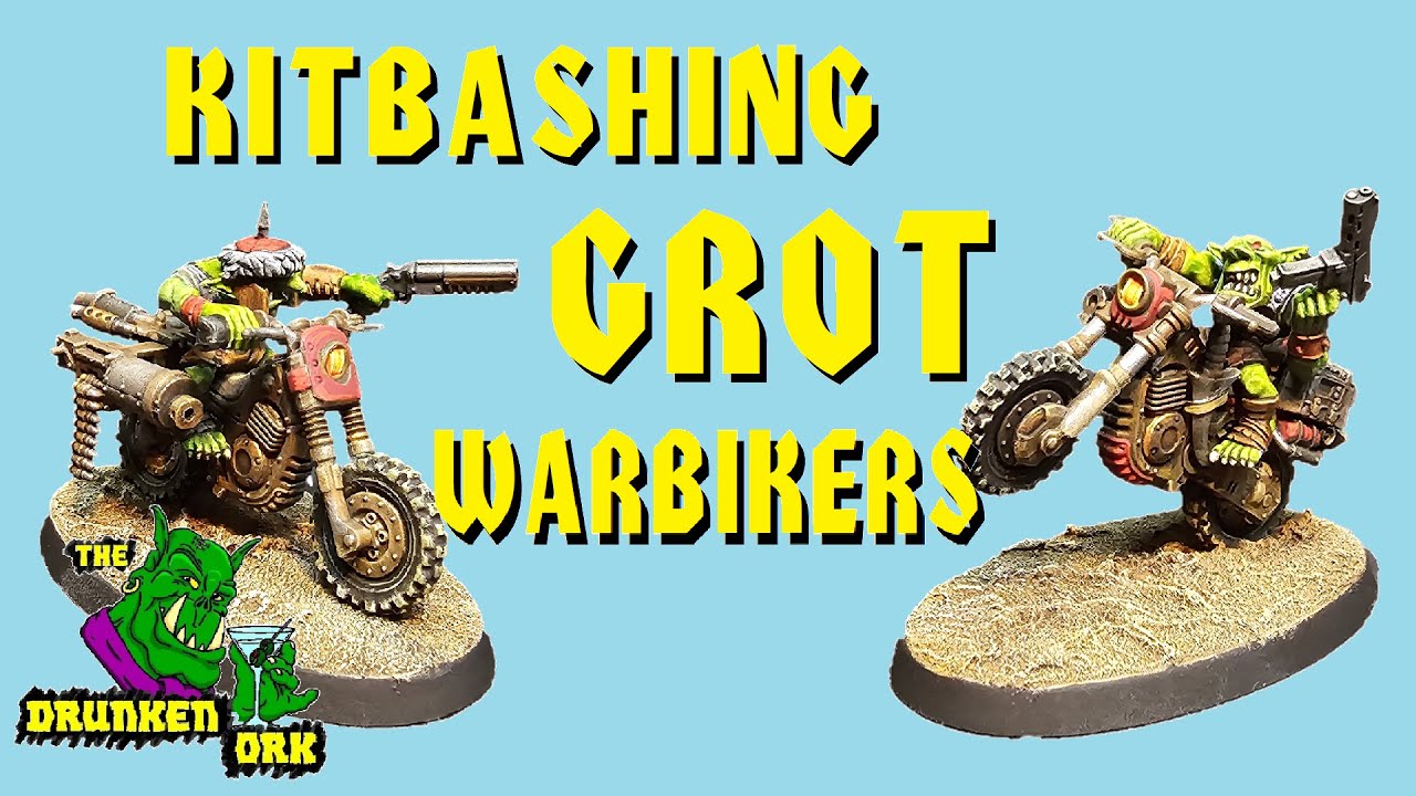 Kitbashing Grot Warbikers for 40K Orks