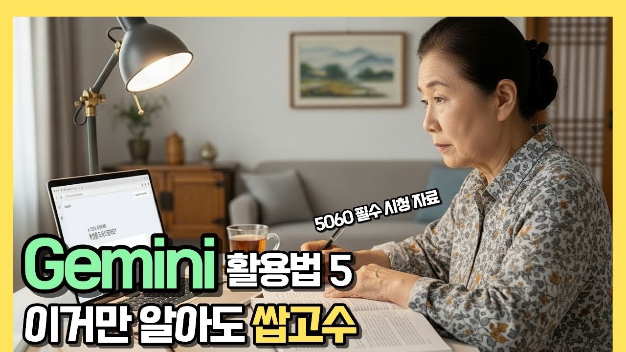 50대 60대가 제미나이3 스마트하게 잘 쓰는 법, 무료로 최신 기능 사용법!