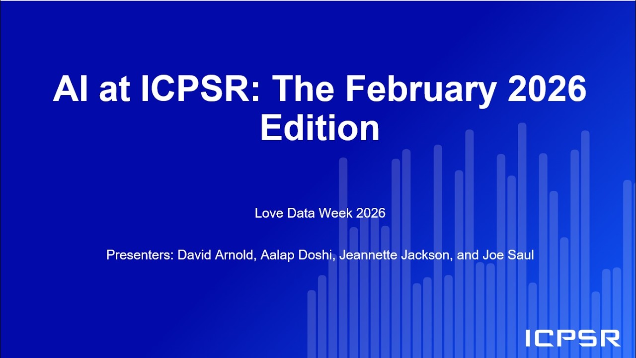 Искусственный интеллект на конференции ICPSR: февраль 2026 года.