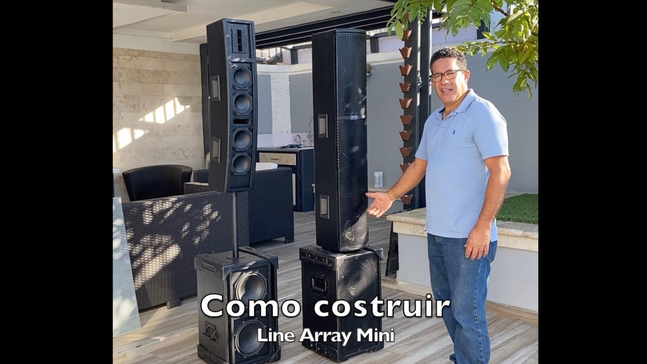 como construir line array mini