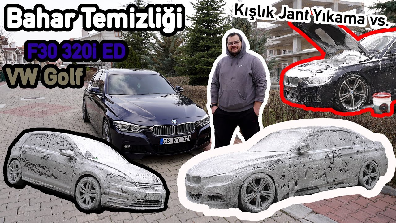 BMW F30 320i ed için Bahar Temizliği(Motor Dahil) | Kışlık Jant Temizliği | @arabaciadamlar'ın Golf