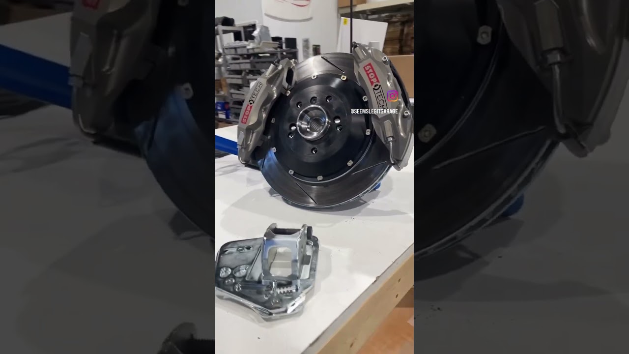 Seems Legit Garage dual caliper setup!!!