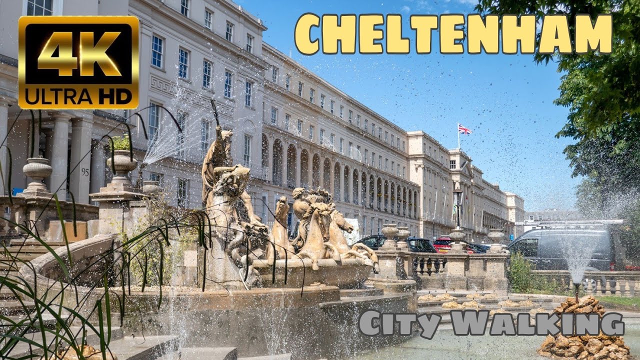 Cheltenham City Walking Tour - Scenic Historic Sightseeing City Tour - British Walking Tours in 4K