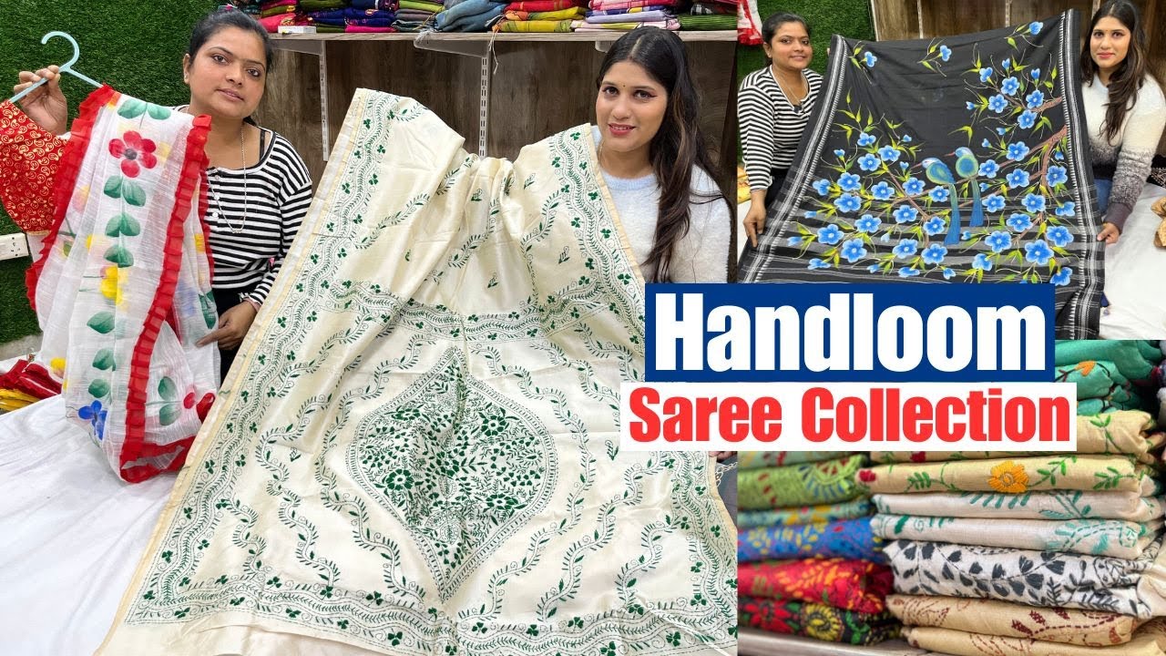 Bengal Handloom Saree From Kishori Saree House Kolkata Khardaha | Linen Cotton & Khadi Sarees