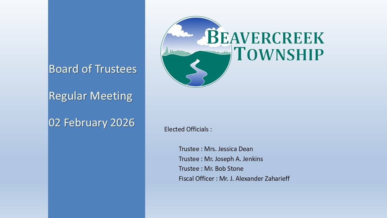 Beavercreek Township - 02 February 2026 Regular Trustee Meeting