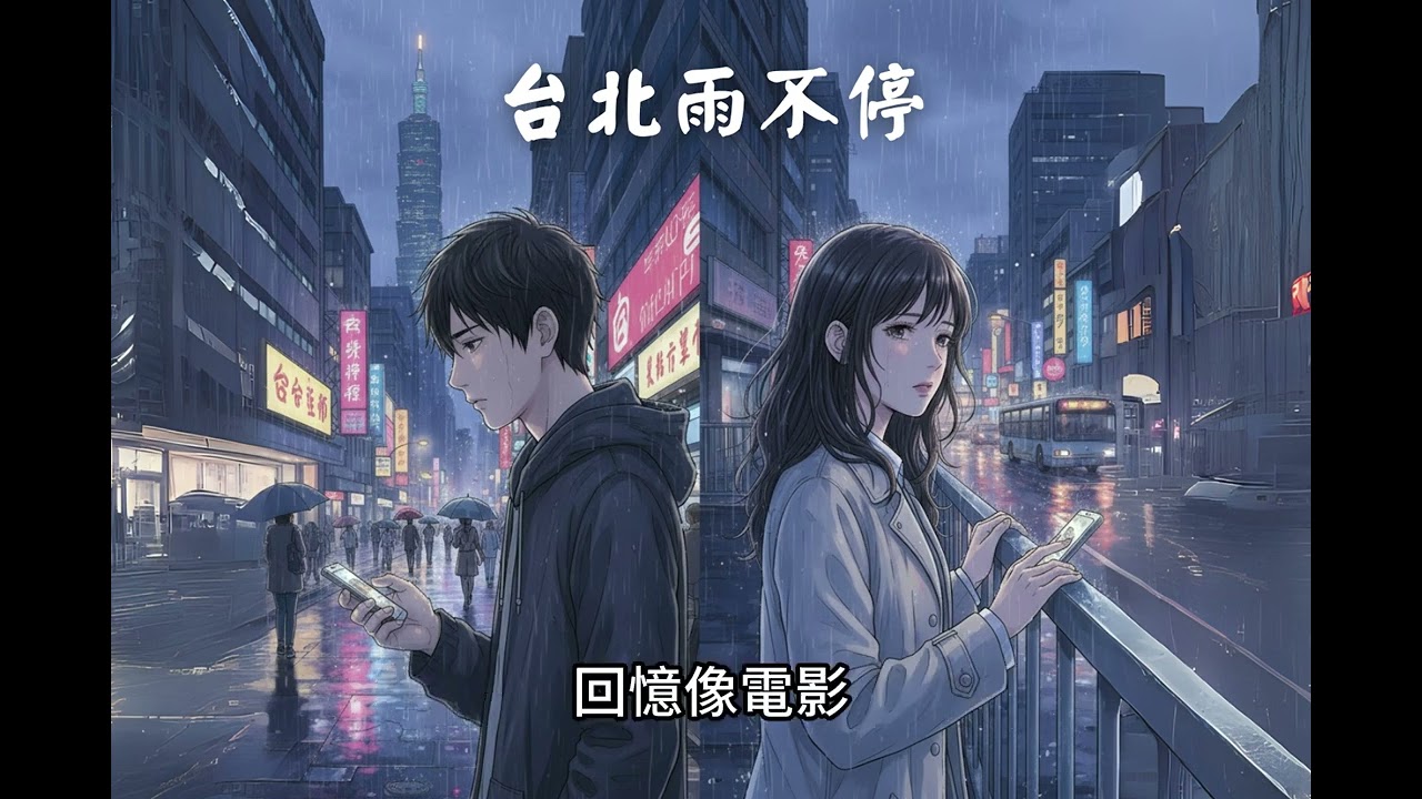 《台北雨不停》🌧️💔 虐心對唱｜失去你之後，我的世界只剩雨季｜原創都市情歌