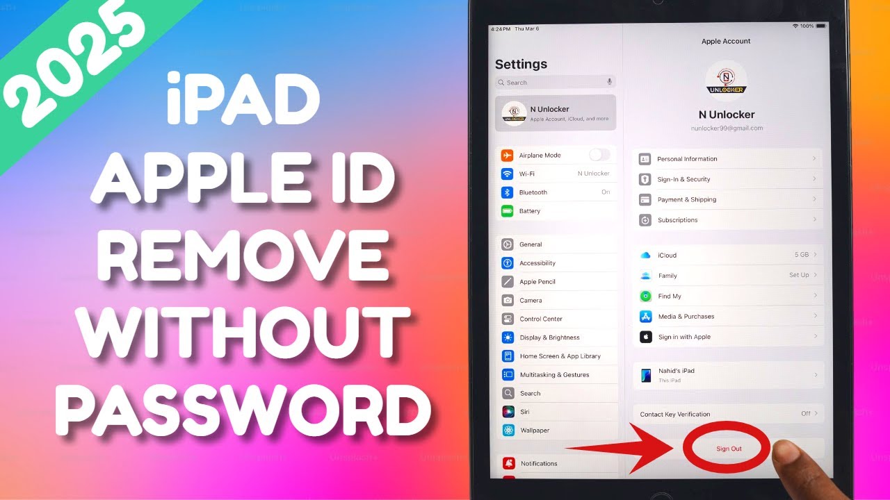 [2025 UPDATE]  Remove Apple ID from iPad Without Password - Easy Guide