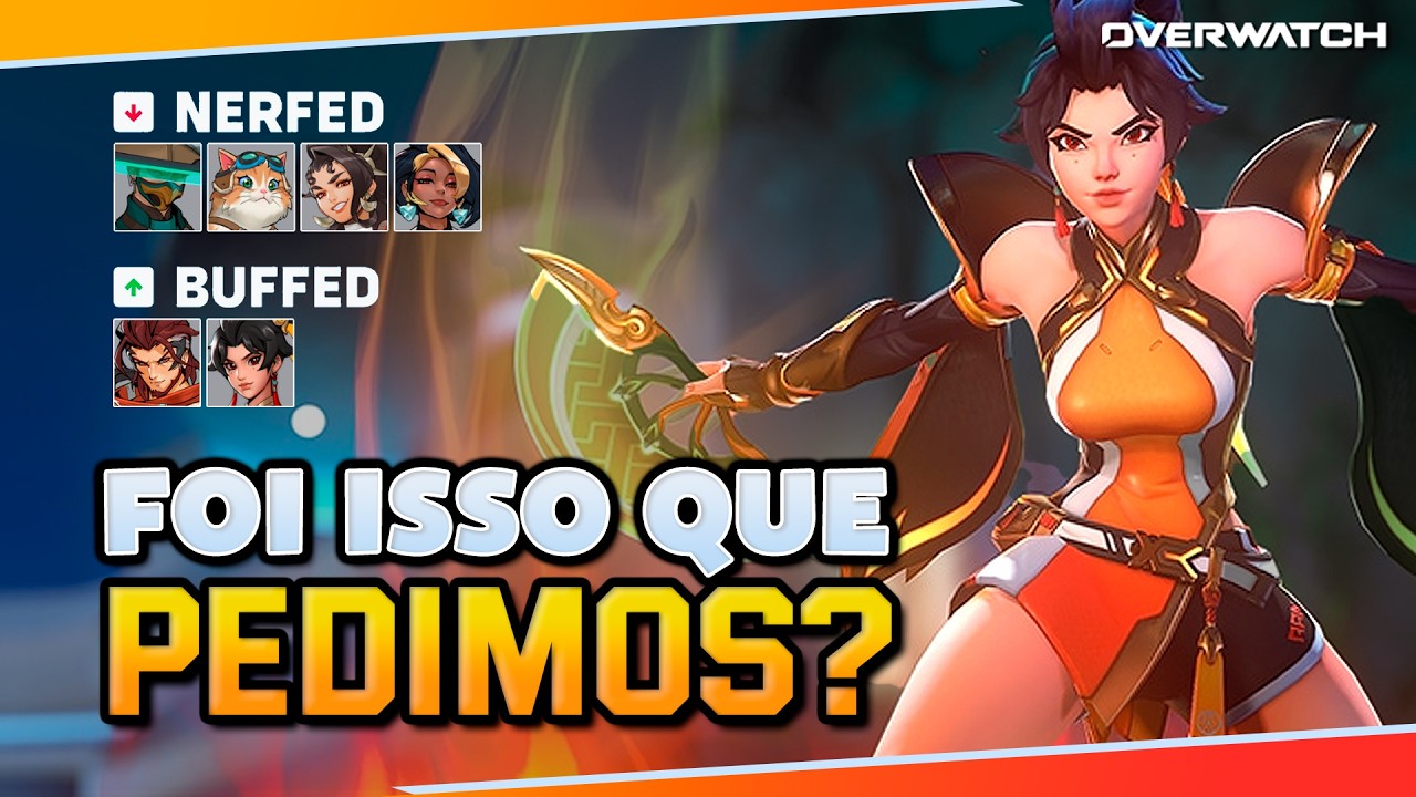 AJUSTES NOS NOVOS HERÓIS! NERF NA DOMINA e BUFF no Emre e Anran no PATCHNOTES de Overwatch!
