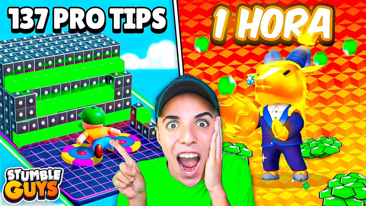 Hice 137 PROTIPS en STUMBLE GUYS en 1 HORA... 😱